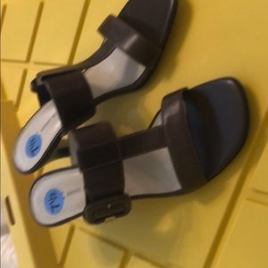 AK summer 2.5 inch / 3inch open toe leather